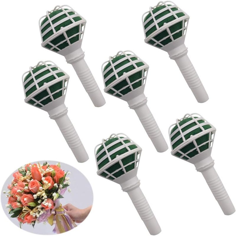 Arlai Box of 6, Bouquet Holders - Bridal Wedding Bouquet Holder Decoration DIY Wedding Bouquet Holder for Artificial Flowers - Image 1